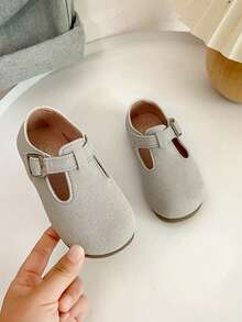 Kids Boys Girls Leather Shoes, New Spring/Autumn Casual Loafers, Girls' British Style Soft Bottom Toddler Shoes - Beige - View 5