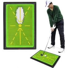 Premium Swing Training Mat For Analyzing Swing Path And Ball Impact - Multicolor - View 1