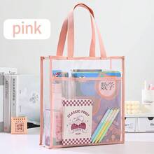 1 حقيبة يد مزدوجة الطبقة بحجم A4، ملف مجلد شفاف متعدد الوظائف سميك، حقيبة واجبات منزلية للطلاب مقاومة للماء من البي في سي، منظم مكتبي سعة كبيرة بتصميم بسيط، مستلزمات قرطاسية بفواصل موضوعية، مناسبة للتنقل اليومي - متعدد الألوان - مشاهدة 20