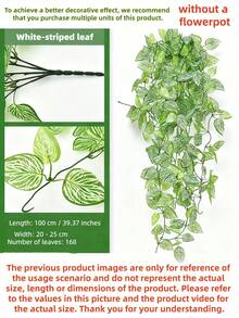 1株人造吊兰，户外人造植物，逼真吊兰，仿真常春藤吊兰，抗紫外线塑料植物，情人节礼物，季节性家居装饰