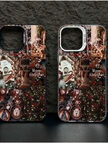 Ambiente navideño cálido con adornos, luces y dulces. funda de móvil de láser Elemento de diseño de funda para teléfono,  ideal como regalo para cumpleaños, para mamá, familiares, amigos - Blanco - Ver 3