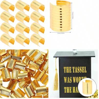 Leoon OATIPHO 100 Clips De Cordn Metlicos Para Joyera Diy Accesorios De Engarzado Resistentes Para Pulseras Collares Manualidades Con Borlas Compactos