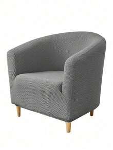 1PC,Dark Grey, Abstract Grid Pattern, Highly Elastic, Suitable For Sofas, Coffee Tables, Solid-Color Coffee Tables, Etc. Simple And Casual, Stain-Resistant And Cat Claw-Resistant, Household Items, Universal Sofa Covers - Dark Grey - View 3