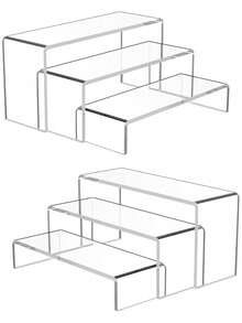 5件套U型亚克力展示架，透明亚克力收纳架，适用于直播、小型摆件、珠宝首饰 - 多种尺寸