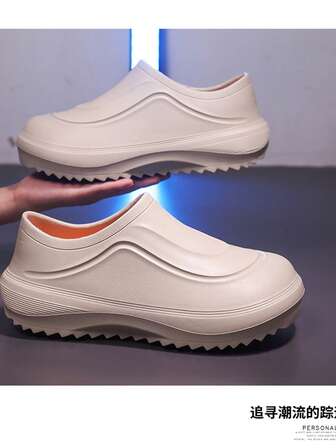 Svarta vattentäta kockskor med rund tå, för män, året runt