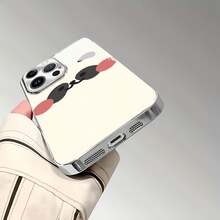 Estuche para teléfono con patrón de cara de panda Compatible con estuches para teléfonos   17  16 Pro Max  15 Pro Max  13 y  12 Duradero, a prueba de golpes y elegante Una excelente opción para familiares, amigos, seres queridos, novios, novias y regalos de Navidad y Año Nuevo - Plateado - Ver 7