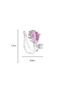 1pc Luxury Personalized Fashionable Niche High-End Zirconia Ear Clip No Piercing Ear Cuff Earrings Versatile Elegant Earrings