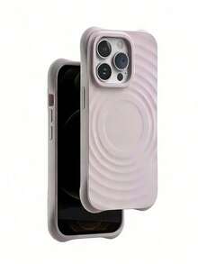 波浪纹理 MagSafe 磁吸保护壳，兼容 17 Pro Max，硅胶材质，兼容 Apple 16/15 Pro/17 Pro/17