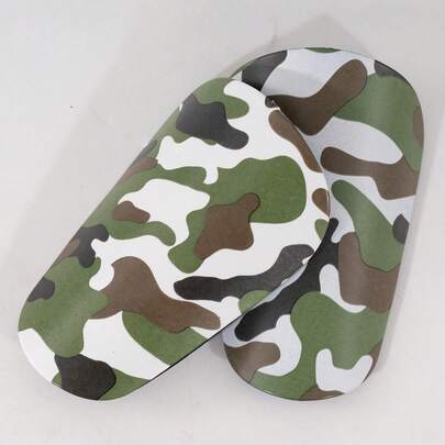 1 Pair Asymmetrical Camouflage Football Training Shin Guards, Match Training Pads - Reusable, Comfortable Wear,