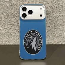 Estuche para teléfono con espejo con el logotipo del equipo de baloncesto Minnesota  compatible con  17,  16 Pro Max,  15 Pro Max,  13 y  12 hecho de TPU duradero que ofrece protección contra golpes y caídas, ideal para fanáticos de los deportes y perfecto como regalo para familiares, amigos, entusiastas del baloncesto o cualquier ocasión como cumpleaños, días festivos y celebraciones - Plateado - Ver 4