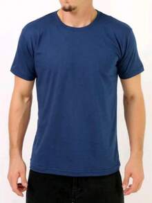 Basic Casual Shirt For All Occasions. Men's T-Shirt, 30.1 Thread Count, Lightweight, Soft Fabric With Good Drape And Durability, 100% Cotton. - 水鴨藍 - 查看 1