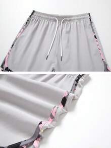 Quần short thể thao nữ hai lớp có dây rút, thích hợp cho leo núi, đạp xe, các môn thể thao dùng bóng, chạy bộ và tập thể dục trong nhà, mùa xuân/hè. - Màu Xám nhạt - Xem 6