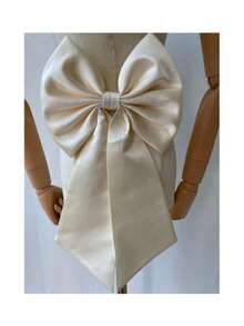 新娘可拆卸缎面蝴蝶结，适用于女士婚纱、舞裙等，多种颜色可选 - 彩色 - 查看 3