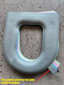 1pc Waterproof Warm Toilet Seat Cover, Bathroom Accessories, Universal Toilet Bowl Cover, Portable Home Use For Winter - Multicolor - View 11