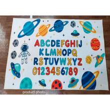 1件装太空主题装饰地毯，儿童房字母卧室装饰，小地毯，玩具房字母地毯，家居装饰，客厅地毯，小型客厅地毯，卧室地毯，客厅家居装饰，户外地毯，可水洗地毯