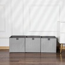 TendenciaCaja Almacenamiento Ropa Organizador Plegable Tela Multiusos Gris Cesta No Tejida Del Almacenamiento Del Juguete Del CuartoCalidad premium - 1 - Ver 7