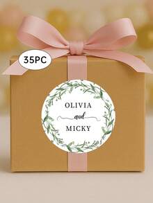 35 Stück personalisierte Hochzeit Dankeschön Aufkleber - 17 Stile, Gastgeschenk Aufkleber, Party Gastgeschenk Etiketten, Süßigkeitenverpackung Aufkleber, Hochzeit Umschlag Siegel - Einfach zu verwenden, wasserfest, personalisierter Schmuck, personalisierte Geschenke, personalisierte Hochzeit, angepasste Aufkleber, Heim Erfrischung, Weihnachtsdekoration, für Einweihungsparty