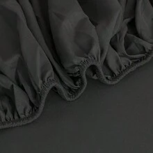 1 buah Sprei Fitted Warna Polos, Pelindung Kasur, Penutup Kasur untuk Tempat Tidur, Lembut dan Bernapas, Untuk Semua Ukuran Tempat Tidur - Twin, Full, King, Queen Size. Sprei dengan Kantong Dalam Hingga 11,8 Inci. Tekstil Rumah Tangga Bebas Kerut, Lebih Baik untuk Tidur, Dapat Dicuci dengan Mesin. Ukuran King, Queen, Full, Twin. - Hitam Obsidian - View 9