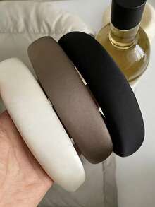 3件套女士黑色、白色、棕色发带，时尚百搭高端简约设计发饰，适合日常佩戴、通勤、派对、休闲、海滩、化妆、搭配服装等场合。 - 彩色 - 查看 7