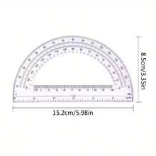 3pcs 180° Protractor, Suitable For Drawing, Math, Students Back To School, Office Angle Measurement Tool (Random Color) - Multicolor - View 6