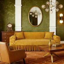 1pc Thick Stretch 360° Sofa Cover, 3D Bubble Design, High-End Protective Slipcover, Machine Washable - Multicolor - View 2