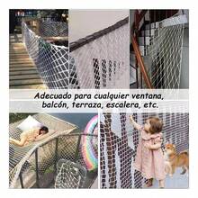 TendenciaRed Malla  Anticaida Protector Balcón Niños 3*3m BlancoCalidad premium - 1 - Ver 5