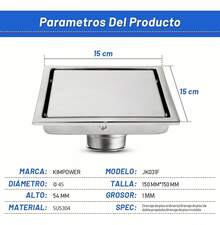 TendenciaColadera Acero Inoxidable Invisible Drenaje De Piso 4pulgadaCalidad premium - 1 - Ver 4