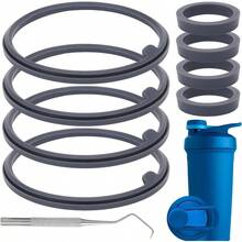 9PCS Strada Twist Cap Shaker Cup Gasket,  Strada Twist Cap Shaker Cup Insulated Stainless Steel Bottle 24OZ, Silicone Sealing Gasket Parts Twist Cap - 灰色 - 查看 1