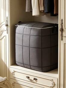 Large Heavy Duty Foldable Storage Bag With Lid - Multipurpose Rectangular Zipper Tote Bag For Clothes, Bedding, Comforters - Under Bed Storage Organizer, Dorm Essentials, Moving Supplies - Breathable Fabric Bag - Multicolor - View 3