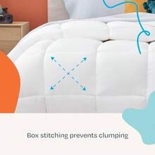 Leoon Linenspa - Edredn Acolchado de Plumn Alternativo - Queen - Microfibra Suave e Hipoalergnica - salo Solo o con Funda - Reversible - Toda Estacin -  con Gris Obscuro - queen+negro / gris obscuro - Ver 5