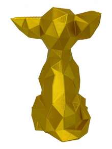 TendenciaPerro Chihuahua Escultura Poligonal Decorativa 10 Cm Dorado DoradoCalidad premium - Dorado - Ver 8