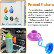 Magnetic Soda Can Lids - Reusable Sealed Can Covers, Easy To Use, Keep Drinks Fresh And Prevent Bugs And Dust, Fit Standard Cans, Great For Barbecue, Beach And Party - Multicolor - View 4