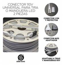 Tendencia2 Conector Adaptador Manguera Tira Led 110v 5050 Neon Flex Tira O Manguera LedCalidad premium - 1 - Ver 3