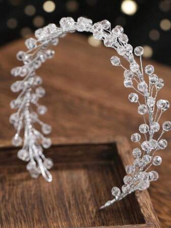 1 st elegant handgjort kristallhårband för kvinnor, håraccessoar för brud, lämplig för bröllop och fester