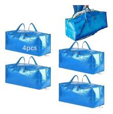 Tendencia4pcs Grande Bolsas De Almacenamiento Para Guardar PlegableCalidad premium - Azul - Ver 11