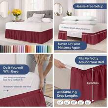 Leoon Falda de Cama anti-polvo envolvente para camas tamao King con cada de 12 pulgadas - banda elstica de fcil ajuste - Rodapis plisado ajustable - para mujeres, hombres, nios y adolescentes - Cafe - king+caída de 12 pulgadas+13 - café - Ver 24