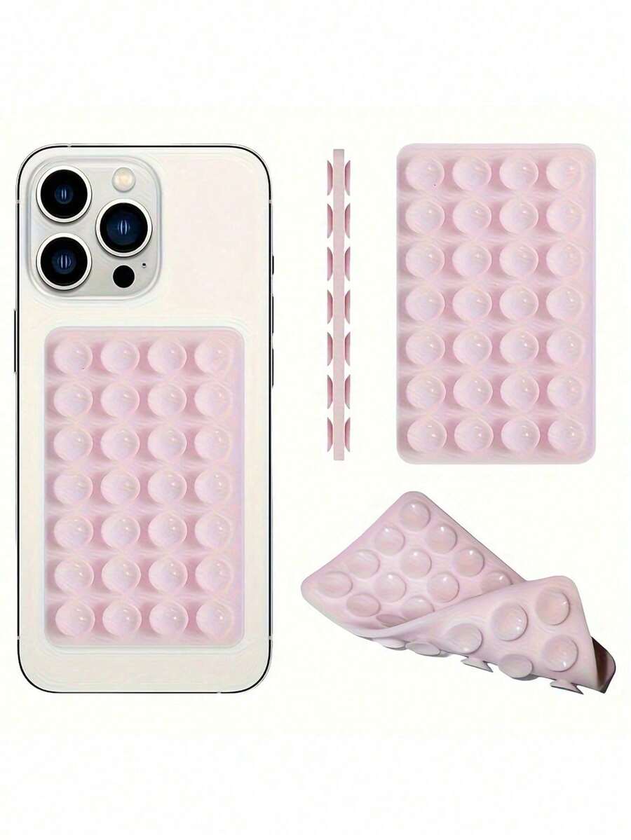2 unidades de ventosas de silicone antiderrapantes, 28 unidades de ventosas de silicone autoadesivas, suporte antiderrapante para celular, suporte adesivo para power bank, compatível com iPhone e celulares Android, presente de aniversário, suporte para celular para família e amigos, acessórios para celular