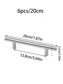 6/10 PCS Gold Cabinet Drawer Pulls - Kitchen Cabinet Handles, Brushed Nickel Finish, Stainless Steel Drawer Knobs, Suitable For Drawers