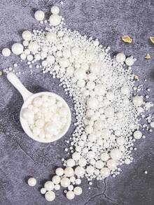 400g/14.1oz Hạt ngọc trai trang trí bánh, màu trắng, thích hợp để trang trí món tráng miệng, làm bánh, phủ kem và trang trí bánh macaron, tuyệt vời cho tiệc cưới, ngày lễ tình nhân, Giáng sinh và lễ Phục sinh. - trắng - Xem 2