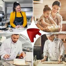 1pc Flour Chute With Pouring Spout And Anti-Splash Guard - Ergonomic Handle And Sturdy Base - Compatible With KitchenAid KSM150 And 5-Quart Stand Mixers