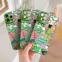 Funda para teléfono con espejo de trébol de la suerte y arcoíris. También funciona como espejo y es compatible con  17,  16 Pro Max,  15 Pro Max,  13 y  12. Fabricada en TPU, ofrece protección contra golpes y caídas. Es el regalo perfecto para familiares, amigos, celebraciones del Día de San Patricio, parejas y cualquier ocasión especial como cumpleaños, festividades o simplemente para compartir suerte. - Negro - Ver 6