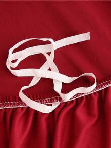 1pc Armless Sofa Bed Cover, Elastic Polyester Fiber Sofa Slipcover, Knitted Milk Silk, Suitable For All Seasons - Burgundy - View 8