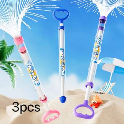 3 piezas Pistolas de agua con diseño de fuegos artificiales de verano para niños, adecuadas para piscina al aire libre, juegos de fiesta en la playa, peleas de agua en la piscina, accesorios fotográficos, regalos de cumpleaños sorpresa para niños y niñas