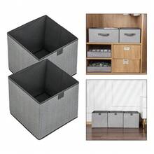 TendenciaCaja Almacenamiento Ropa Organizador Plegable Tela Multiusos Gris Cesta No Tejida Del Almacenamiento Del Juguete Del CuartoCalidad premium - 1 - Ver 11