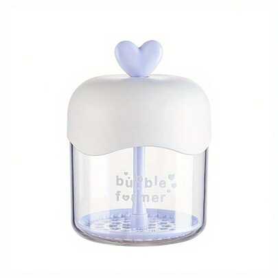 1个不含邻苯二甲酸酯的塑料泡泡洗发水泡沫制造器 - 独立式 - 无需用电手持式泡泡杯，适用于洗脸 - 神奇泡沫分配器