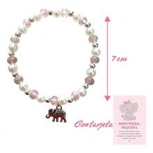 Tendencia10 Pulseras Baby Shower Elefante Niño O Niña Recuerdos Rosa NiñaCalidad premium - BLANCO NIÑO - Ver 8