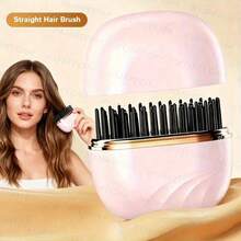 多功能迷你无线电动直发梳，直发器，耐热造型工具。小巧便携，提供3档可调温度设置，Type-C接口，无线设计，易于使用，2000mAh电池。 - 彩色 - 查看 11