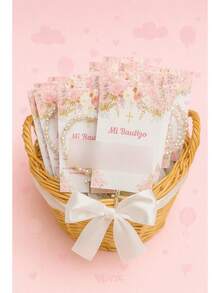 Tendencia10 Recuerdos Pulsera Bautizo Niña Con Tarjeta CelofánCalidad premium - Lila - Ver 9