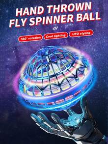 1pc Induction Levitation Glowing Flying Ball, Magic Induction Rotating Flying Disc, Finger Spinner Glowing Magic Flying Disc, Educational Entertainment Stress Relief Toy, Suitable For Boys And Girls Aged 6 And Above Birthday Gift - Multicolor - View 5