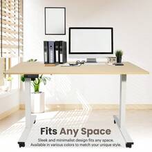 47 X 24 Inch Adjustable Height Standing Desk Computer Office Table Drawer Wood - 如圖所示 - 查看 2